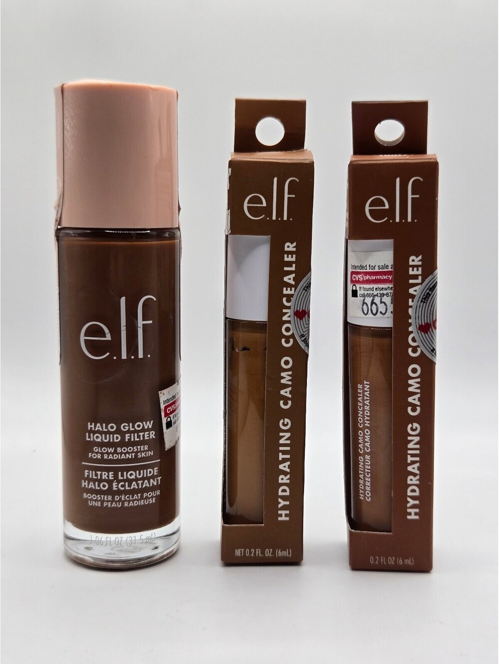 e.l.f. Halo Glow Liquid Filter and Hydrating Camo Concealer Set - Deep Olive & 2